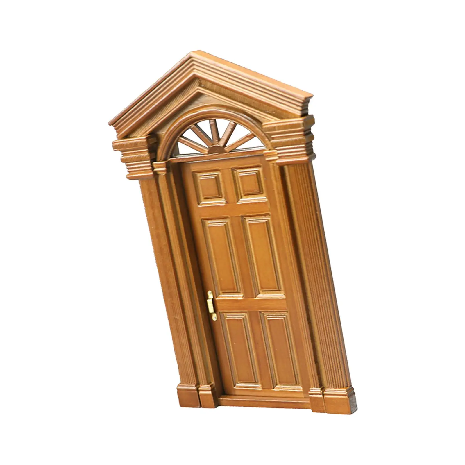 

Dollhouse Miniature Door Wooden Doll House European Antique Door for 1/12 Scale Playset Accessores Decoration Holiday Gifts