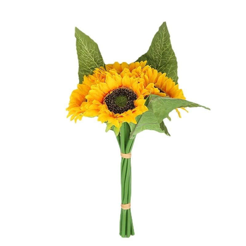 

Sunflower Bouquet Artificial Flower Wedding Bride Bouquet Home Decoration Ornament Sunflowers Table Decoration