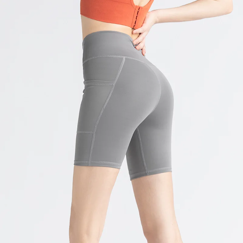 

Sports tight pants, women's summer mesh side pockets, two-part pants, cycling fitness, quick drying, running yoga pants
