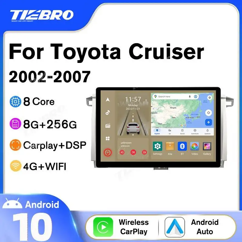 

13'' Android Car Radio For Toyota Land Cruiser LC 100 MT 2002-2007 Stereo Receiver 1920*1200P Autoradio Bluetooth Player Carplay