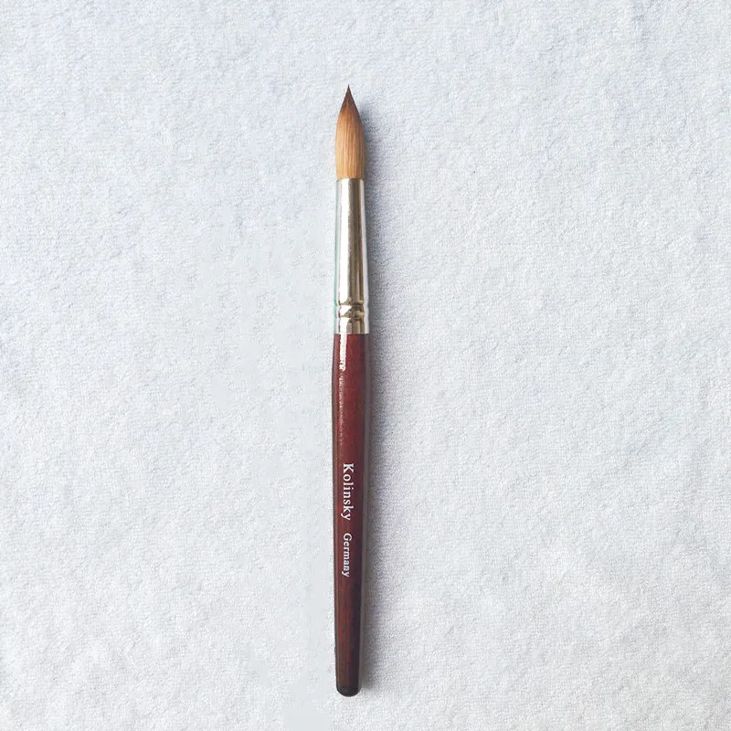 Good Quality Nail Art Mink Brush Wood Handle Gel Build Manicure Drawing Tools Kolinsky Acrylic Dotting Painting Brushes 1Pcs 4