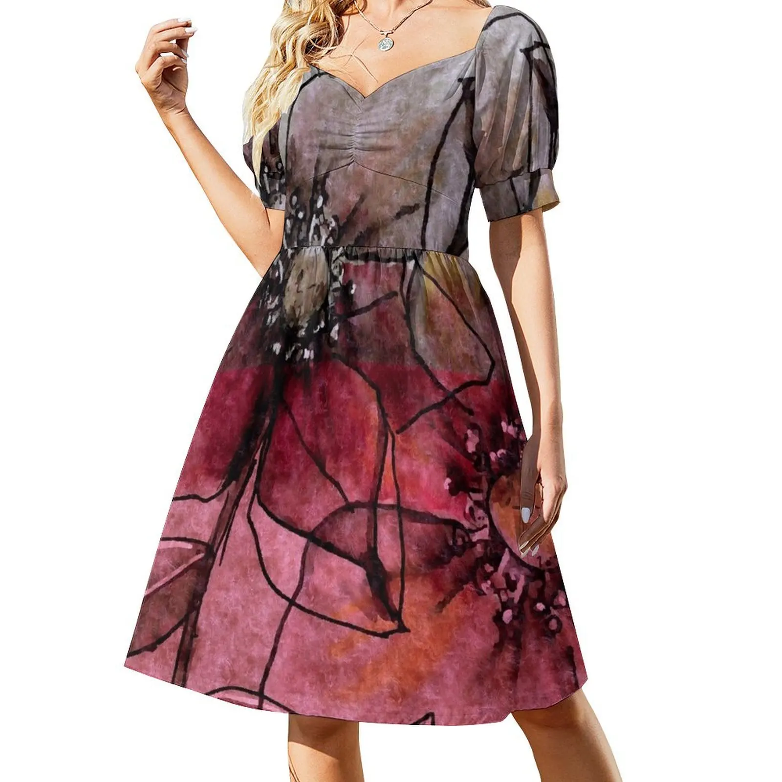 Vestido de manga corta The Observance of Nature Vestido elegante Vestidos de noche elegantes para mujer Vestido