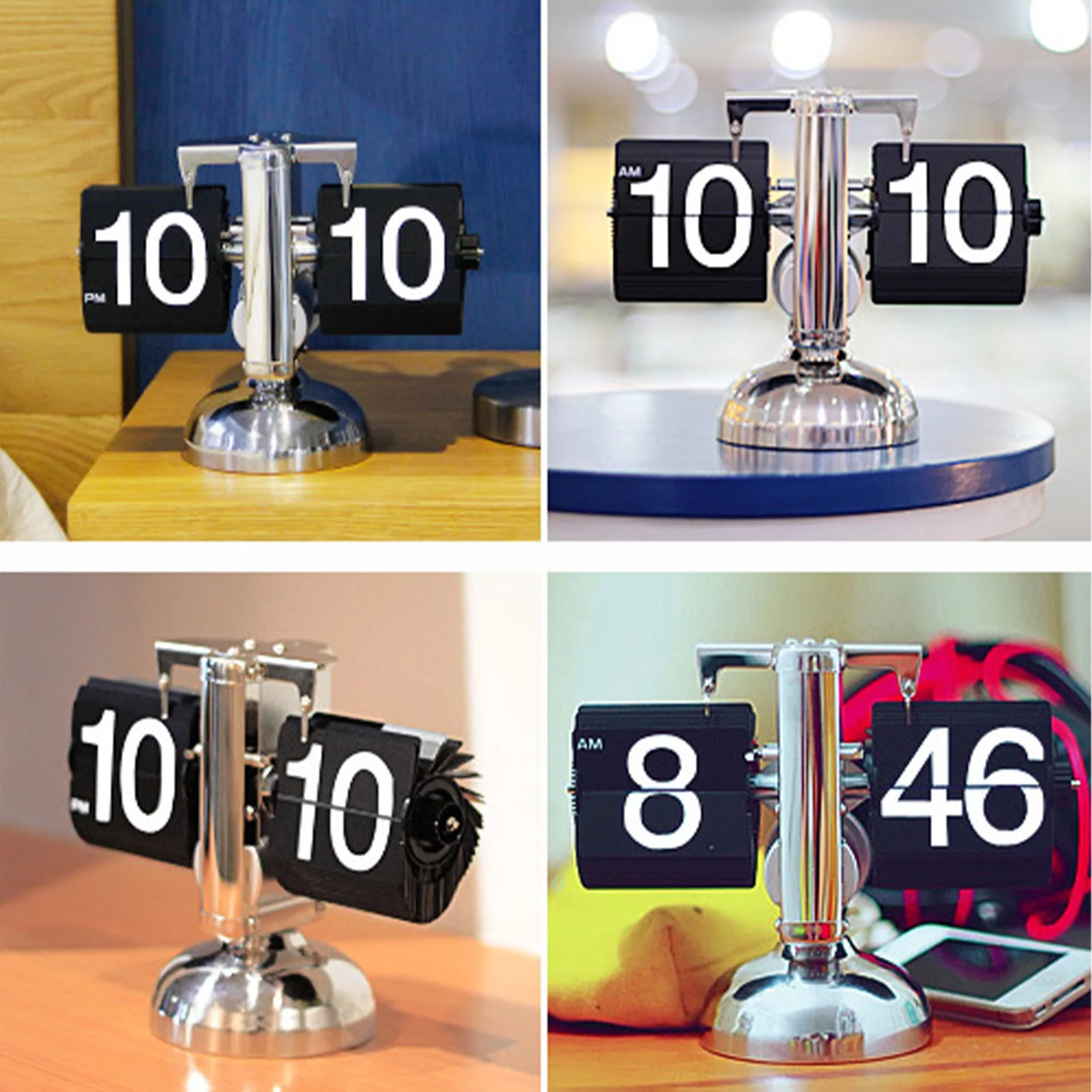 Digital Clock lcd digital clock digital desk clock digital table clock Retro Minimalist Single Foot Mechanical Auto Desk For Home Livingroom