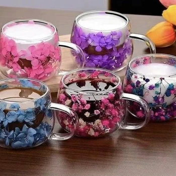 Dried Flower Glass Cup 1