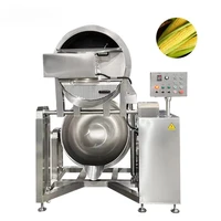 Marmite de Cuisson Industrielle avec Agitateur, Marmite Basculante Commerciale 100-600L, Marmite de Cuisson Entièrement Automatique pour Légumes et Fruits 2