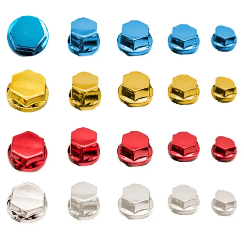 

30Pcs Motorcycle Screw Covers Caps Screw Hole Covers Metric Motorcycle Chrome Hex Caps Motorbike Screw Nut Bolt Cap Cover Decor
