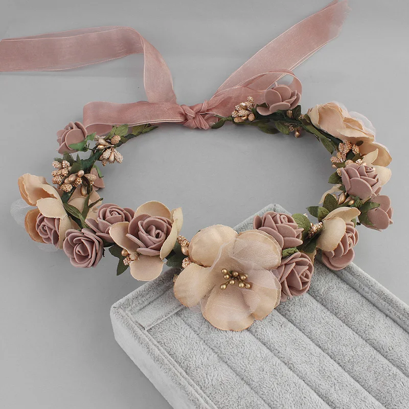 Flower Hair Vine in Beach Wedding Women Hair Jewelry Headbands Accessory for Bridal Bridesmaid Halloween Decoration Gifts hair accessories bridal hair accessories