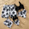 PatPat Family Look Swimwears Coconut Tree Print One-piece Couple Look 2