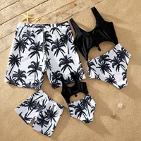 PatPat Family Look Swimwears Coconut Tree Print One-piece Couple Look 2