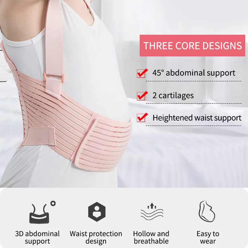 Pregnancy Belly Support Belt for Pregnant Women Breathable Adjustable Postpartum Girdle