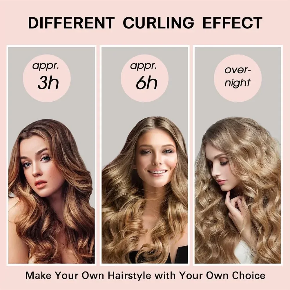 Heatless Curling Rod Headband Soft Hair Curlers No Heat Hair Rollers with Cap Silk Curls Lazy Sleeping Curler Styling Tools hair styling tool hair curling tools