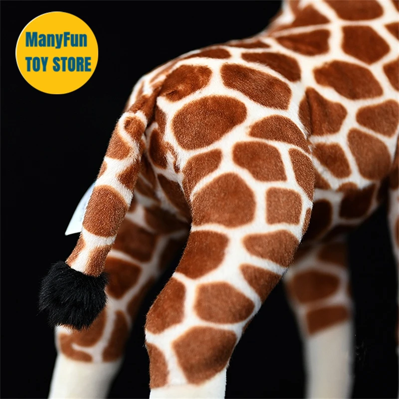 Realistic Giraffe Plush Toy High Fidelity Giraffe Plushie Grassland Animals Peluche Lifelike Stuffed Animals Simulation Doll Kid 6