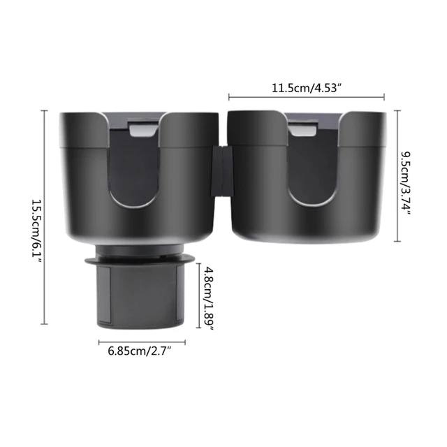 Car Double Cup Holder Expander Auto Drink Holder with Adjustable Base for Car 6
