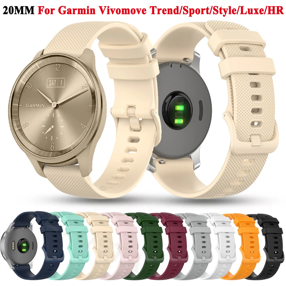 Silicone Watchband For Garmin Vivomove Trend/Sport/Style/Luxe/HR 