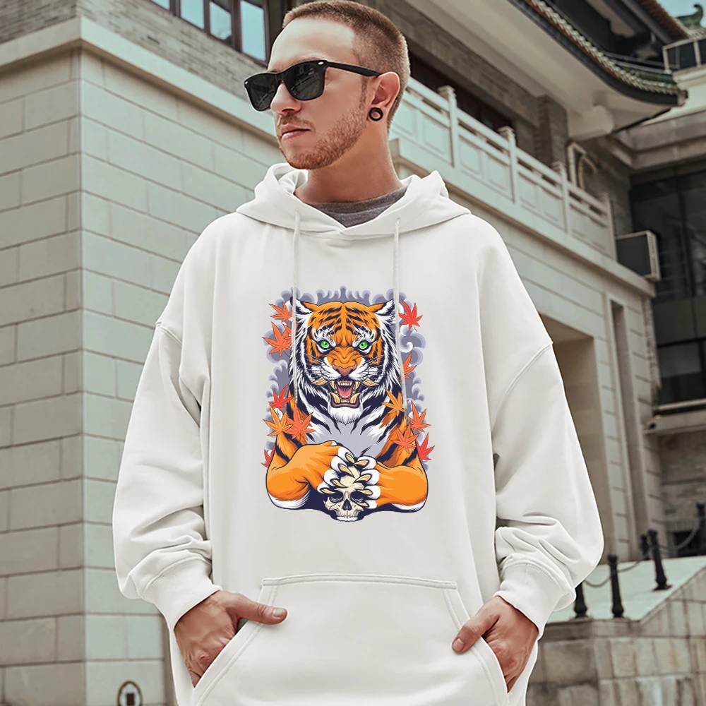 

Kill Human Cotton Prints Mens Hoodies Campus Simple Sweatshirts Trend Aesthetic Tracksuit Soft Loose Oversizeman Sportswears