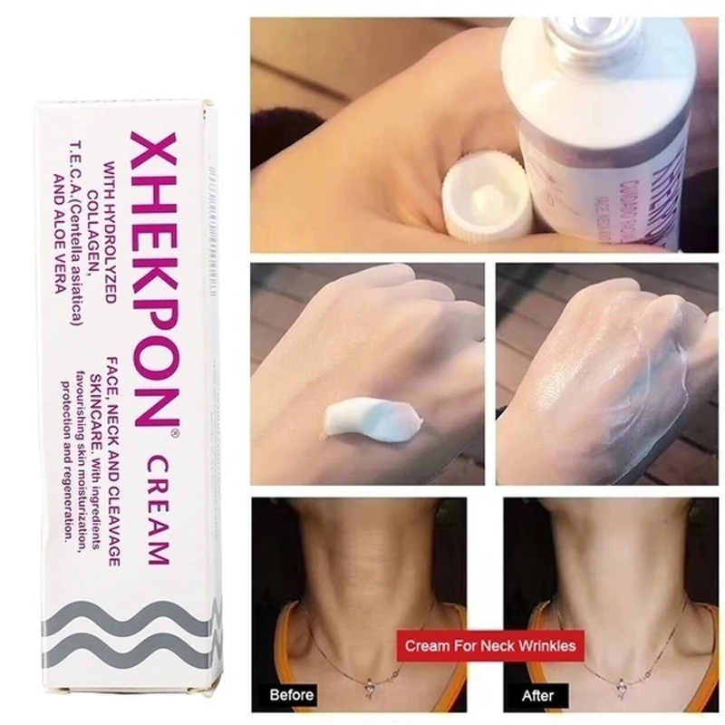 Крем для лица и шеи Xhekpon Crema, 40 мл, декольте, гладкий Анти Старение Отбеливание, крем, увлажняющий питательный уход за шеей