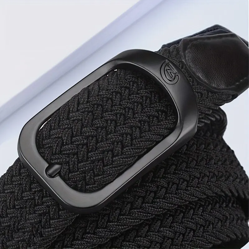 Men's Belt Casual Woven Elastic Belt Outdoor Sports Women's Belt No Need for Punching Climbing Work Belt For Men Women Fashion