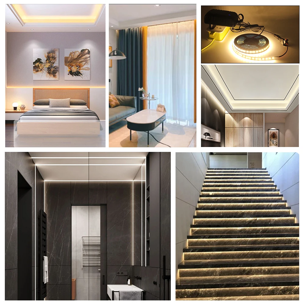 MJJC 5M 12V LED Strip SMD 2835 LED Tape 120LED/M 240LED/M Ice Blue Warm Cool White Flexible Strip Ribbon Home Decor Light