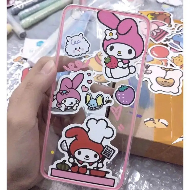 50pcs Sanrio Stickers Cinnamoroll Kuromi My Melody Hello Kitty Sticker For Laptop Girls Sanrio Anime Stickers Kids Toys