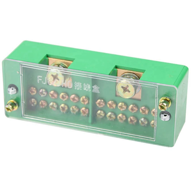 

NEW-2X 660V 30A Single-Phase 2 In 12 Out Metering Box FJ6 Terminal Block Junction Box Power Terminal (2 In 12 Out)