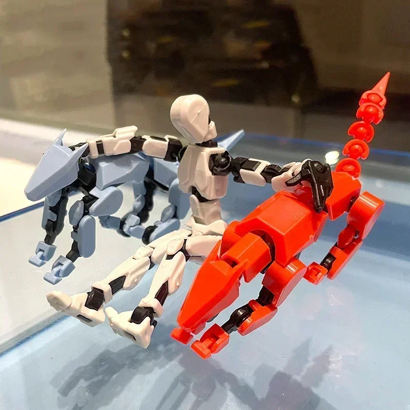 Vícekloubový pohyblivý robot s tvarovým posunem 3D vytištěný manekýn Postava a figurky psů Hračky pro rodiče a děti Hra pro děti