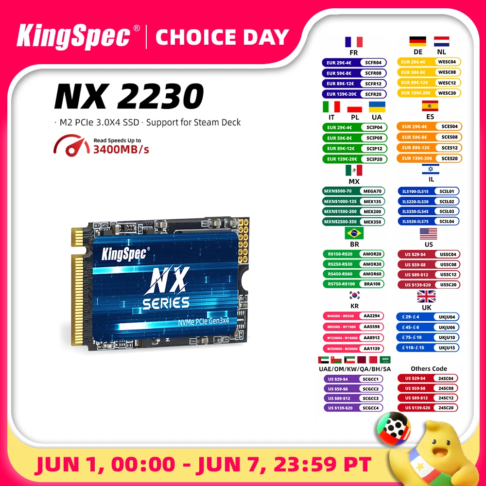 Kings pec 512 ssd m2 nvme 3,0 gb 1tb festplatte m.2 22 30 pcie 256 nmve g m2 festplatte internes laufwerk für dampfdeck