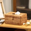 Elegant Handmade Rattan Tissue Box Napkin Storage Container Desktop Toilet Paper Dispenser for Home Office 4
