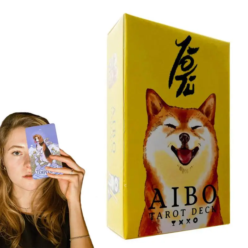 

Aibo Tarot таинственное гадание Таро карточка Оракл милая собака Таро карточки настольная игра s Английский Таро карточная настольная игра
