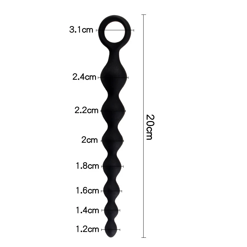 20CM Silicone Anal Beads Prostate Stimulator Ball Butt Plug Anal Plug 18+ Adult Women Men Couple Flirt Gay Ero_voghion.com