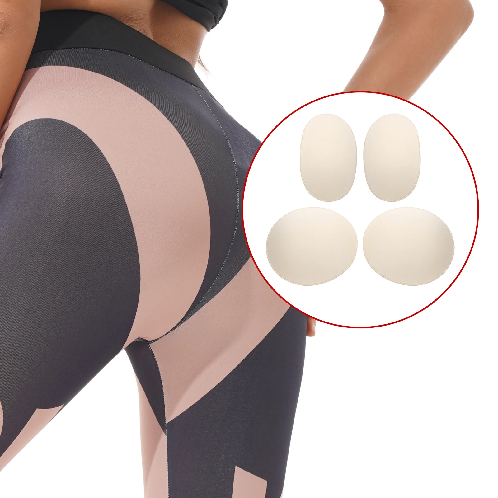 1 Pair Buttocks Enhancers Inserts Breatheble Removable Push Up Buttocks  Contour Hip Sponge Butt Pads Men Women Fake Butt Pads