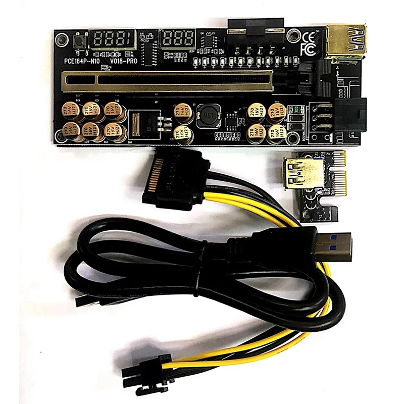 

Плата расширения VER018 PRO PCI-E, кабель USB 3,0, кабель 018 PLUS, PCI Express, 1X до 16X, адаптер расширения Pcie для майнинга BTC