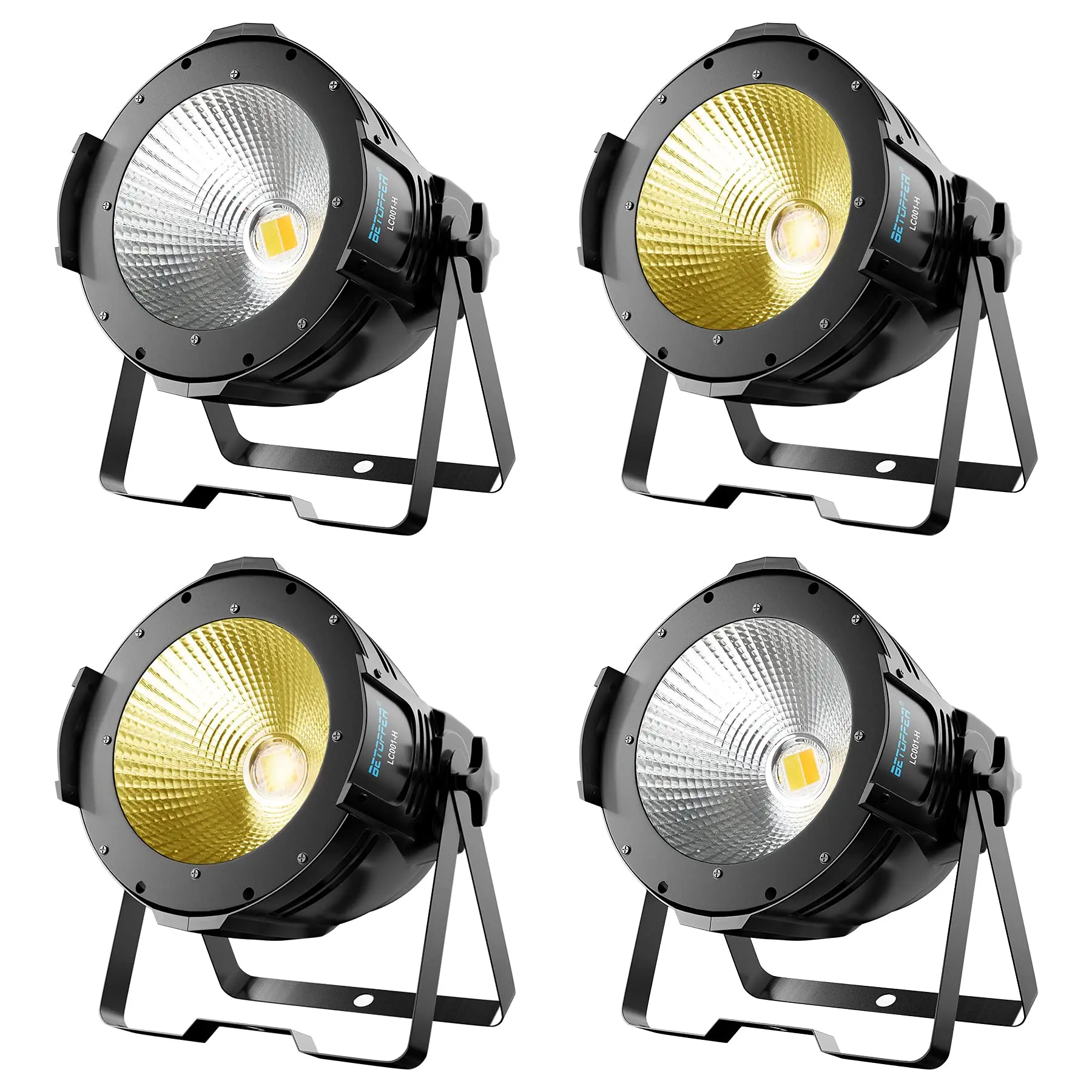 Betopper 4Pcs Stage Spotlight 100W Led Dmx Light Warm Cold White Spot Light Cob Stage Lighting Per Church Theatre