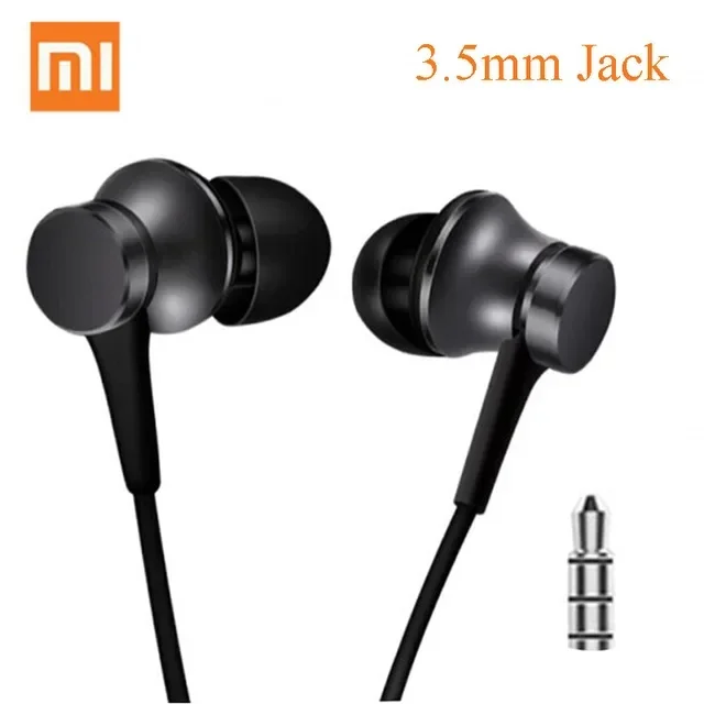 Original Xiaomi Bass Sound Earphone Wired 3.5MM In-ear Sport Music Headphone with Mic HiFi Gaming Headset For Android Smartphone