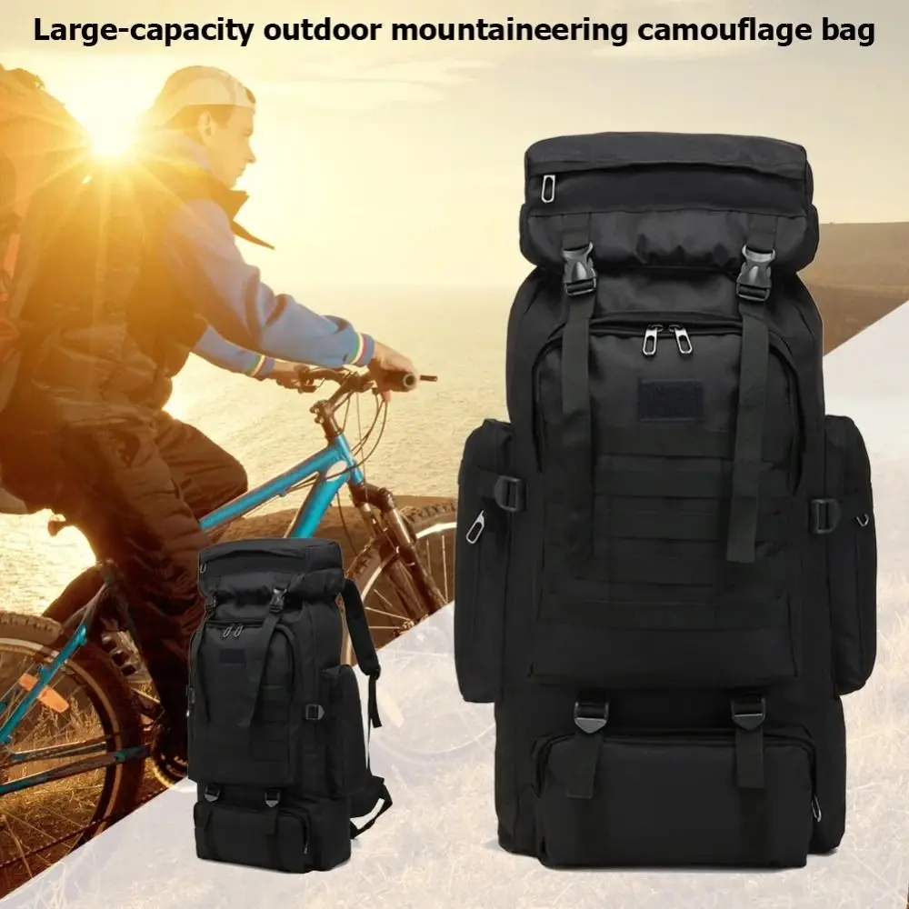 

Oxford Mountaineering Bag Camouflage 80L Outdoor Sports Backpack Large Capacity Multifunctional Camping Hiking Knapsack