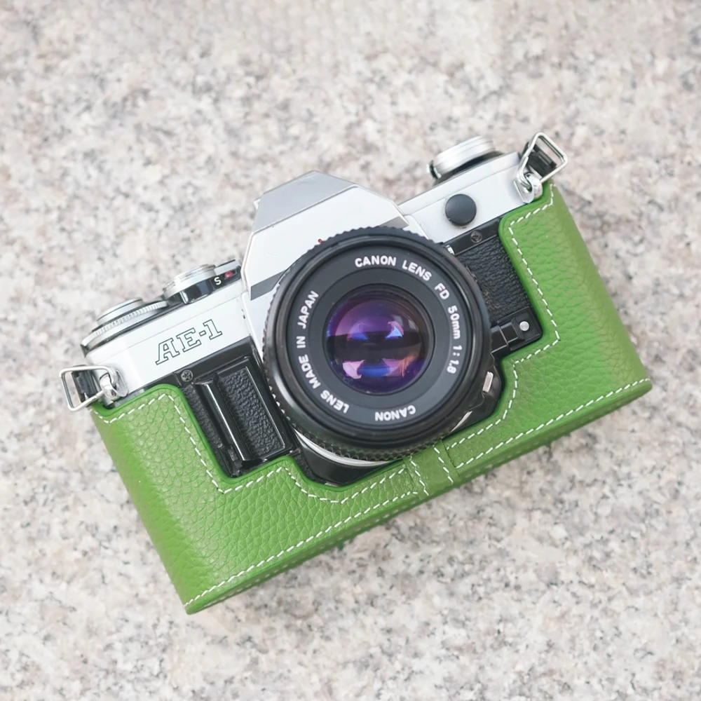 For Canon AE-1 AE1 Case Leather Camera Half Case Film Camera