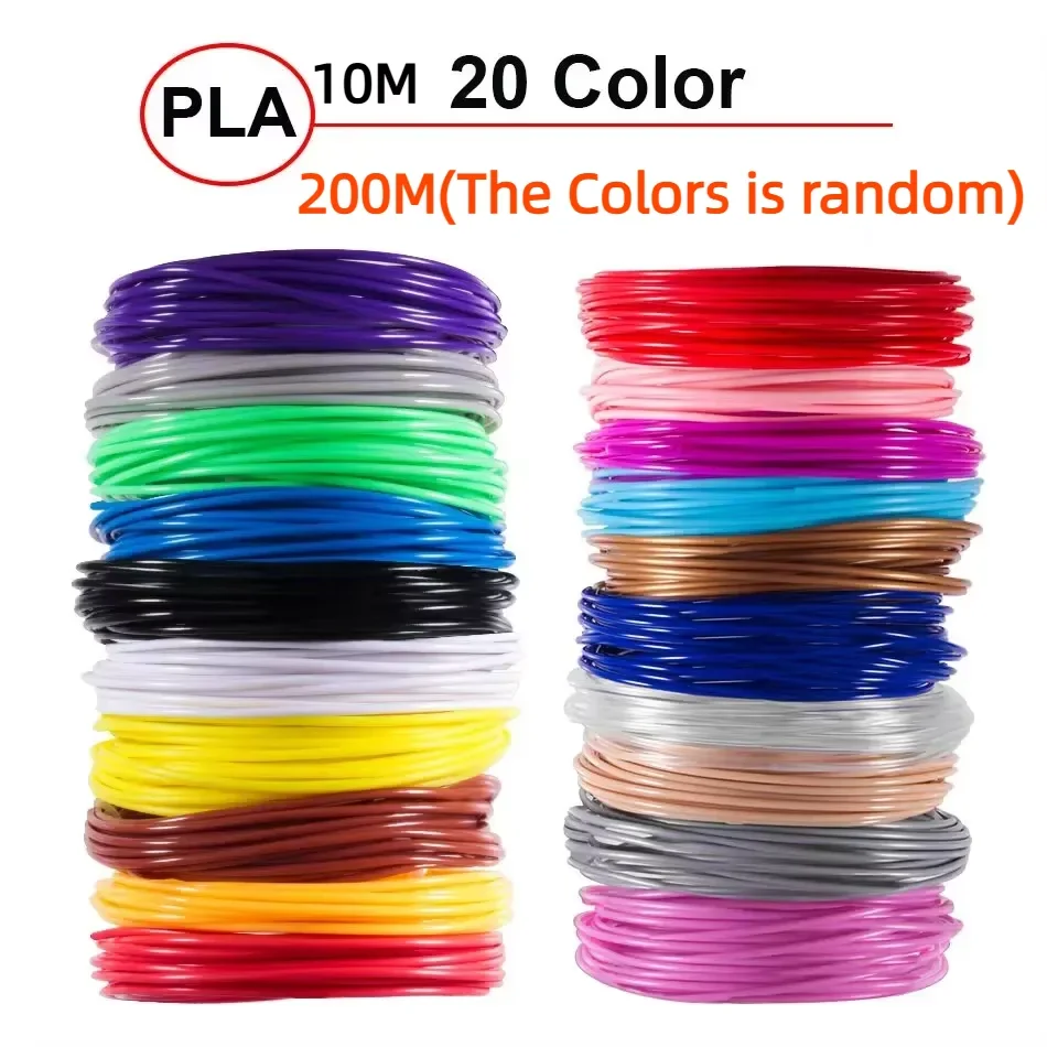 5M 5/10/20 Color 3D Refill Pla 3D Pen Printing Cable Filament Printing Materials High Precision Pen Consumables
