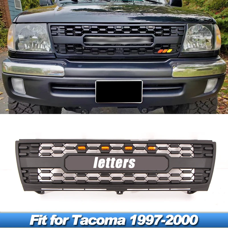 

Fit for Toyota Tacoma 1997 1998 1999 2000 grille with lights modified Tacoma grill front bumper accessory modification