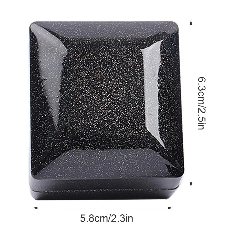 PRETTI Scatola per anelli in velluto a forma di cuore con luce a LED, perfetta per fidanzamento, proposta, matrimonio, portagioie illuminata, regalo (nero