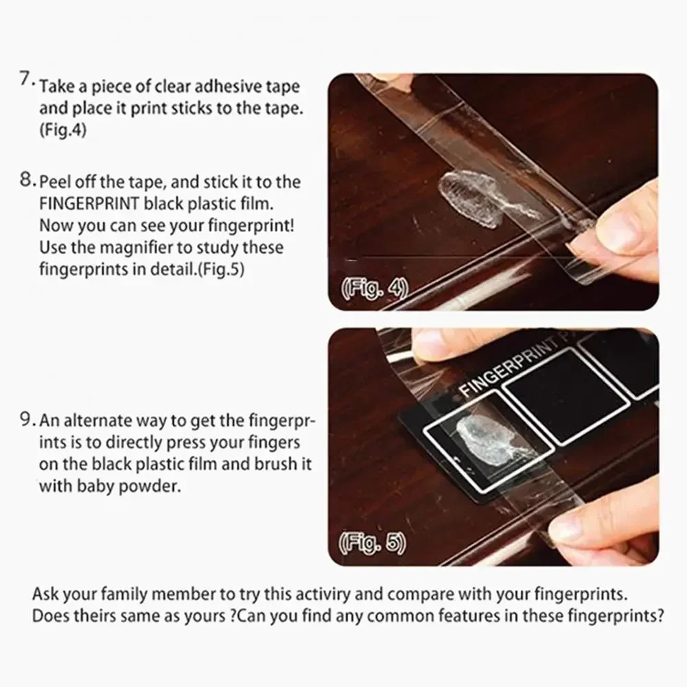 Kids Spy Kit Detective Fingerprint Toys Gifts For Boy Girl Science Experiments Kit With Glasses