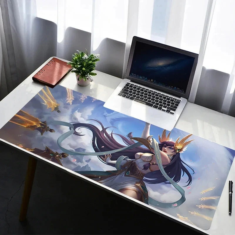 

League of Legends Irelia Game Mousepad Large Laptop Accessories Mouse Pad Keyboard Office Soft Desk Mat Anime Girl Rubber Carpet