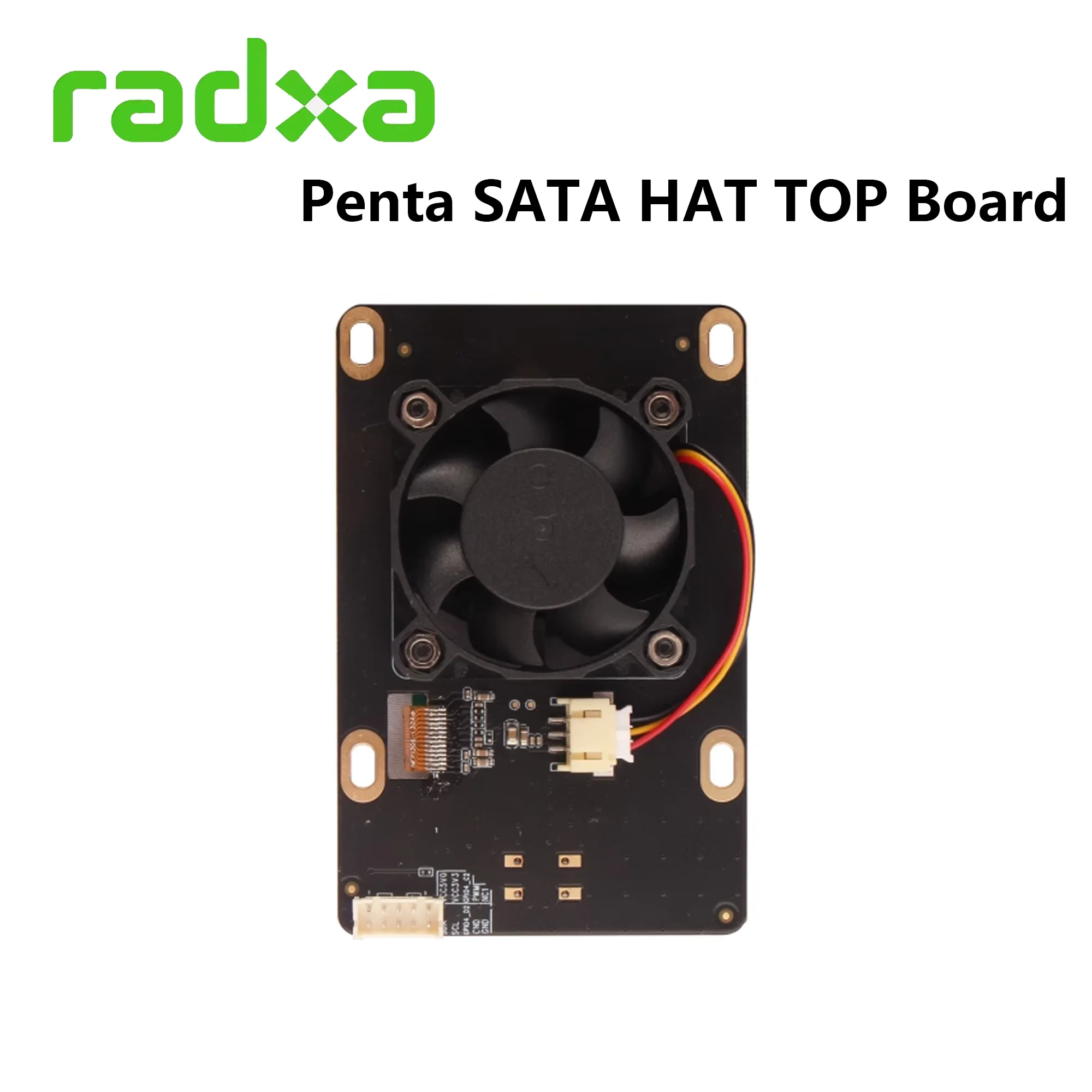 Penta SATA HAT TOP Board Optional For Raspberry pi 5 With Extension IP 0.91OLED and Cooling Fan