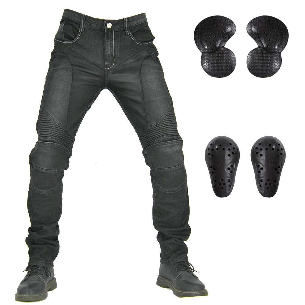 LOMENG Summer Mesh Motorcycle Riding Jeans Cycling Racing Breathable