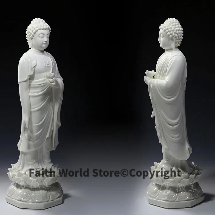 

Wholesale Buddha figure #15" 37CM efficacious HOME family Protection Talisman Buddhism Amitabha Amitayus Ceramic statue