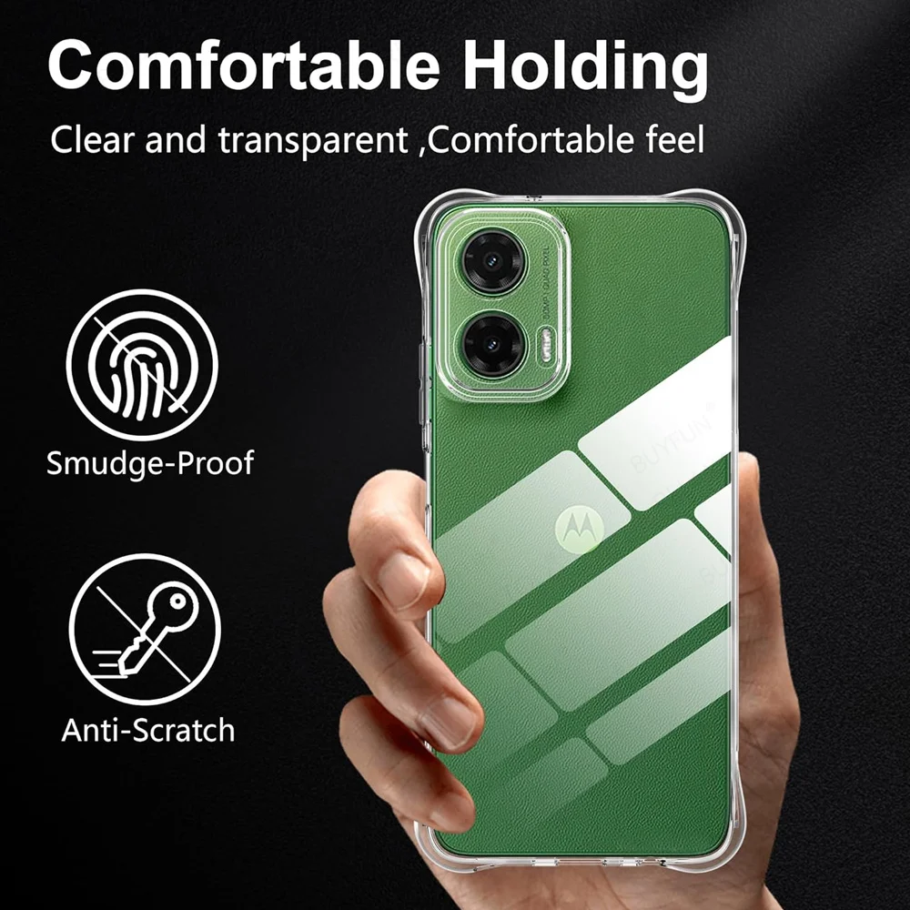 Motorola Moto G Series Anti-Yellow Transparent Shockproof Soft Back Case