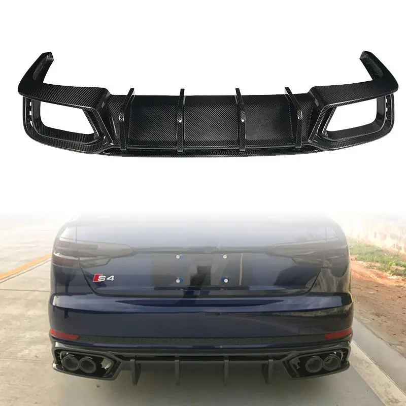 

OEM Carbon Fiber Splitter Rear Diffuser Fits For Audi S4 A4 B7 B8 B8.5 B9 2010 2018, 100% Tested Well