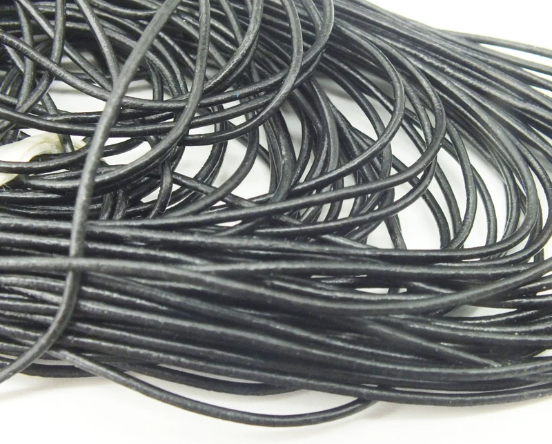

Wholesale 100 meters, real leather rope black / brown / 1/2 / 3 / 4 / 5 / 6MM