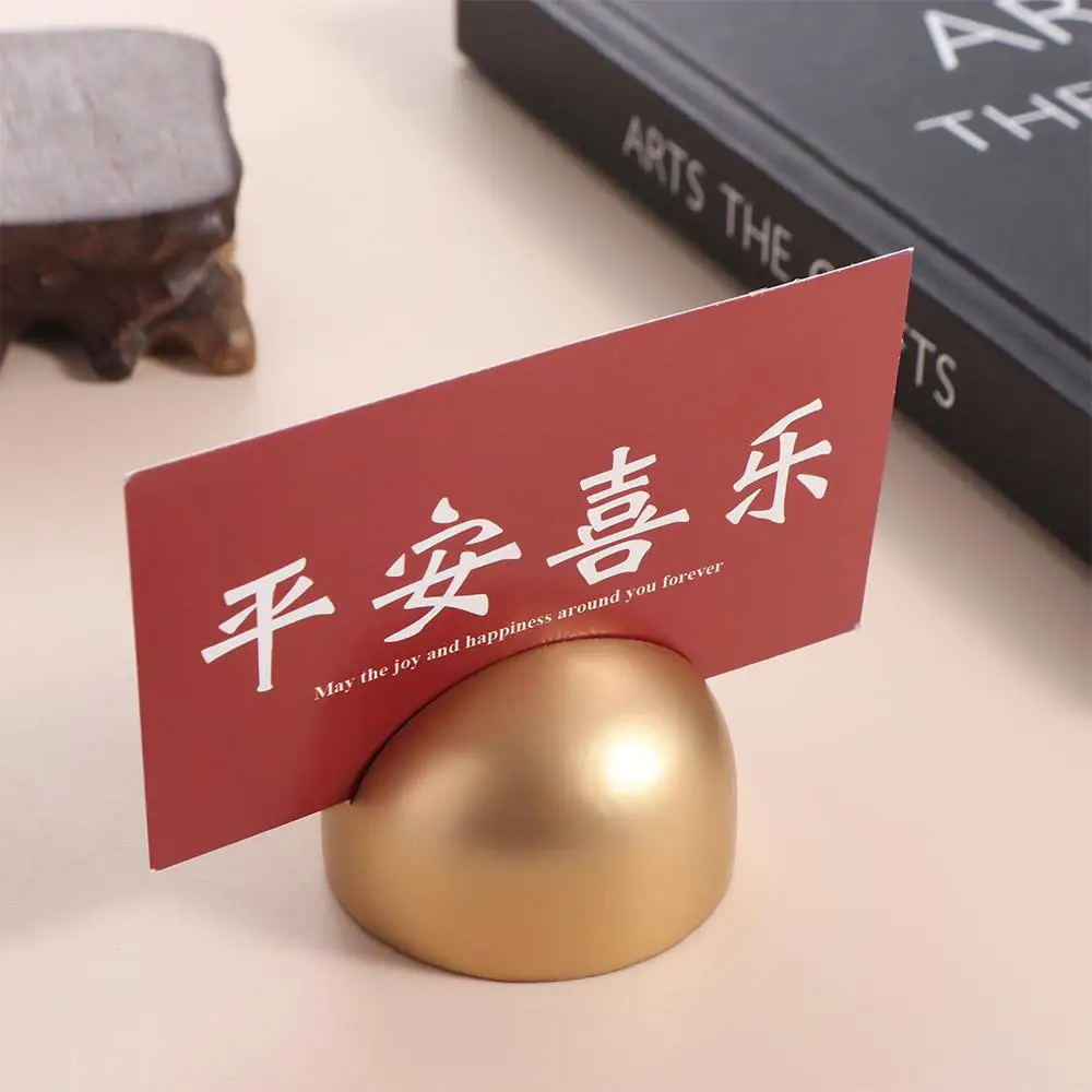 Gold Table Number Stand Wooden Durable Photo Card Postcard Display Stand Elegant Multipurpose Name Cards Holders