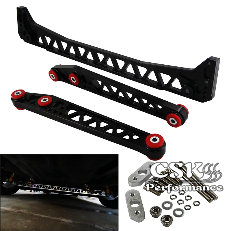 Rear Lower Control Arm +Subframe Brace For 1996-2000 Honda Civic EK EJ