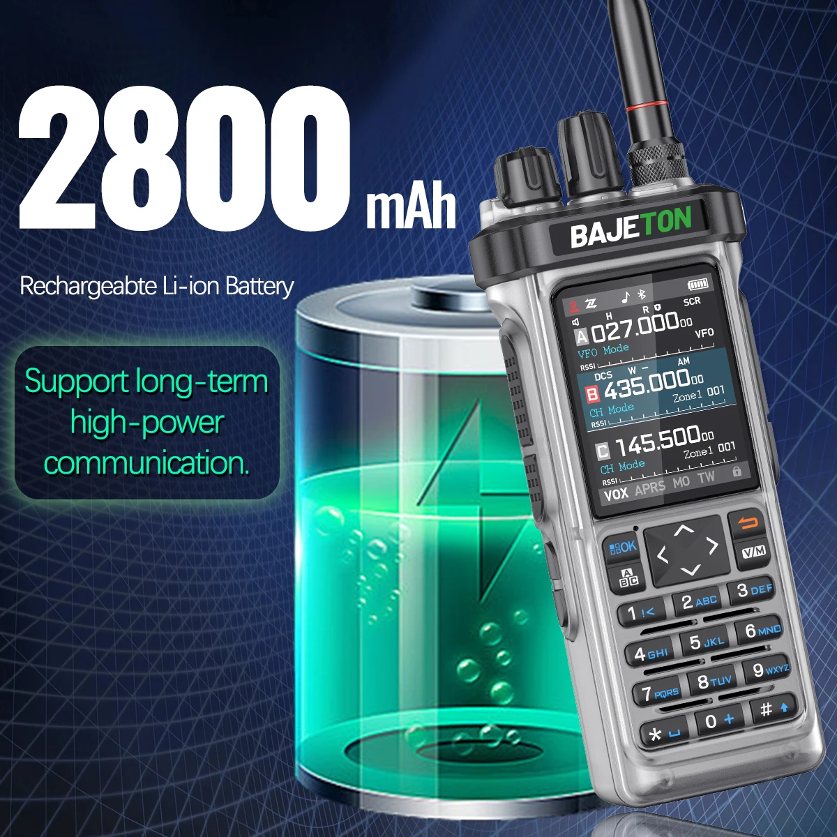 BAJETON BJ-9000トランシーバー AM/FM/CB/LSB/USB/CW受信機 GPS APRS