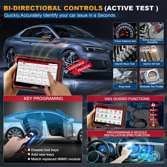 2025 LAUNCH X431 PRO ELITE 8 inches ECU Coding Bi-directional CAN FD DOIP all system Car diagnostic tools 31 Resets OBD Scanner 6